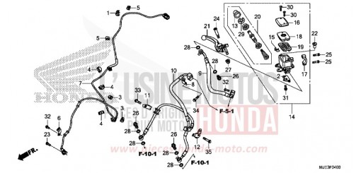 MAITRE-CYLINDRE FREIN AV. (CBR650FA) (2) CBR650FAH de 2017